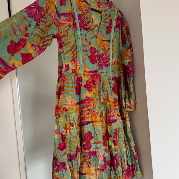 Cotton colorful dress, UNI size fits to US 2-8 - Picture 3 of 7